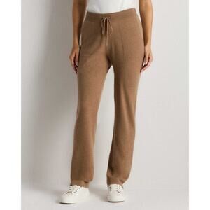 Quince Mongolian Cashmere Straight Leg Pant Camel XS Luxe Minimalist Comfort